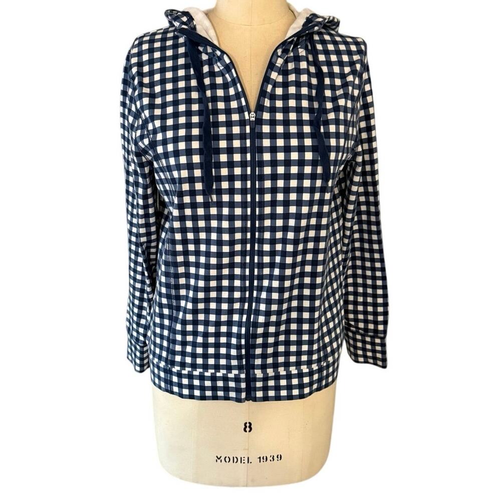 J.Crew Hoodie Gingham Print